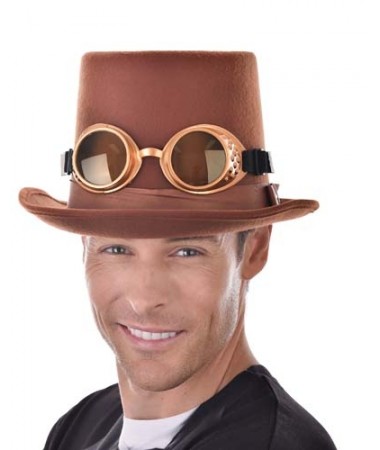 Steampunk Brown Hat with Goggles BUY